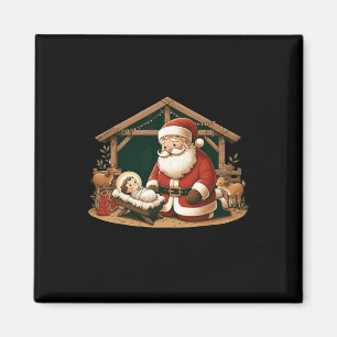 Weihnachtsdesign den Weihnachtsmann mit BaA knetet Magnet