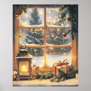 Weihnachtsdesign. Doppelseitige Kunst. Santa Poster