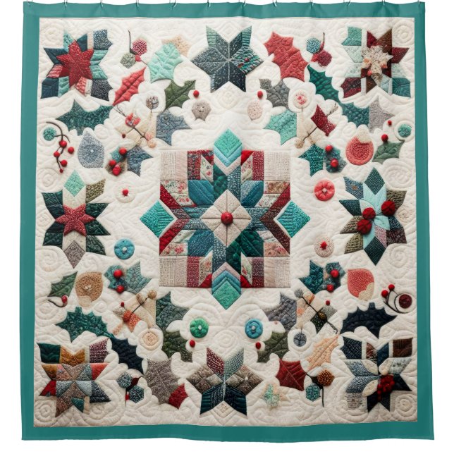 Weihnachtsdesign Duschvorhang (Vorderseite)