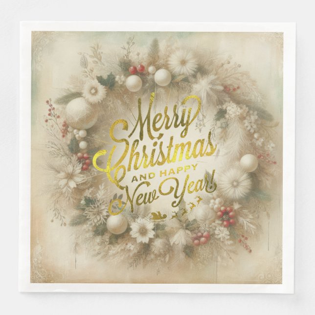 Weihnachtsdesign für das Urlaubspapier Napkin Serviette (Vorderseite)
