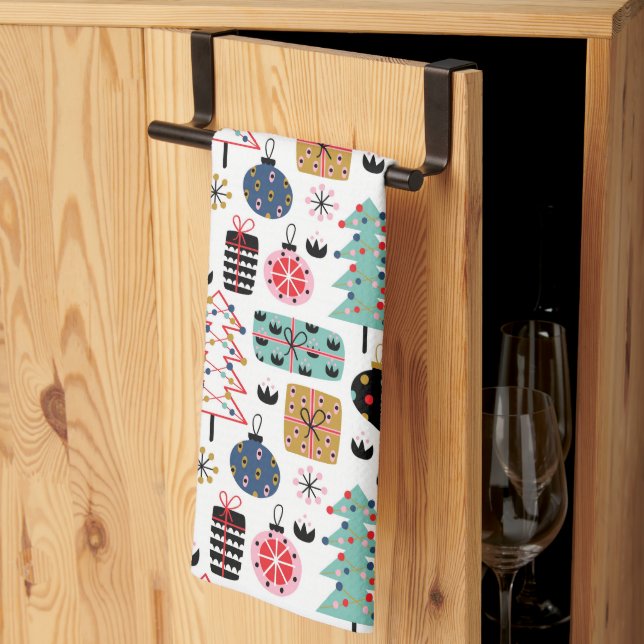 Weihnachtsdesign Geschirrtuch (Drittel gefaltet)