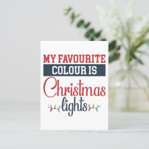 Weihnachtsdesign mit Lichtern Feiertagspostkarte