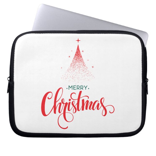 Weihnachtsdesign mit Sternen Laptopschutzhülle (Vorderseite)