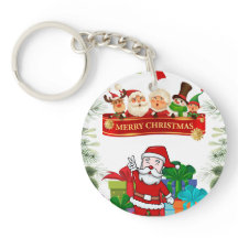 Weihnachtsdesign mit Weihnachtsmann und Geschenk