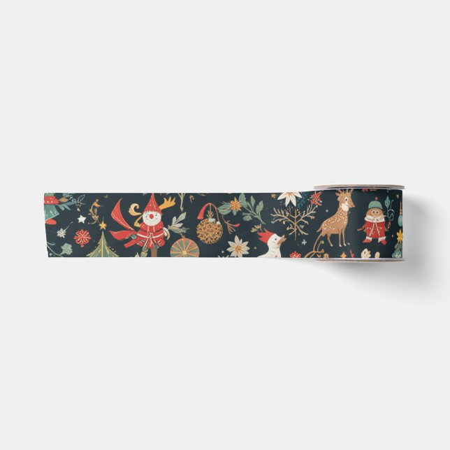 Weihnachtsdesign-Muster in Ribon Satinband (Vorderseite)