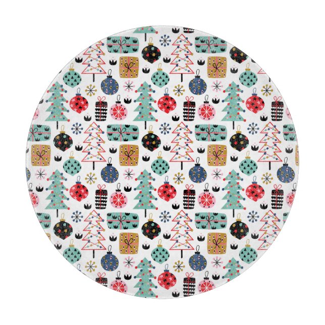 Weihnachtsdesign Schneidebrett (Vorderseite)