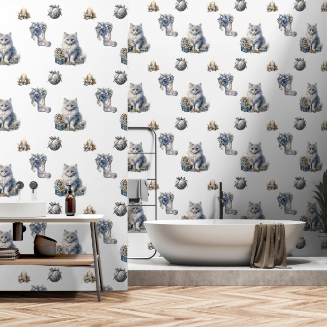Weihnachtsdesign Tapete (Badezimmer)