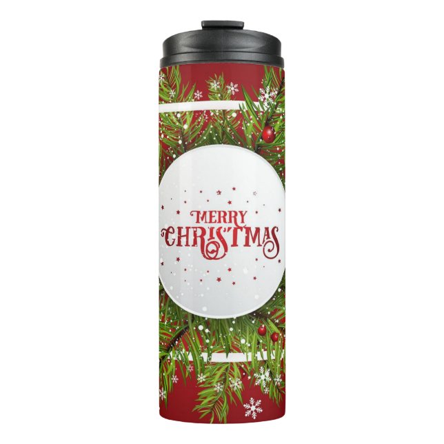 Weihnachtsdesign Thermosbecher (Vorderseite)