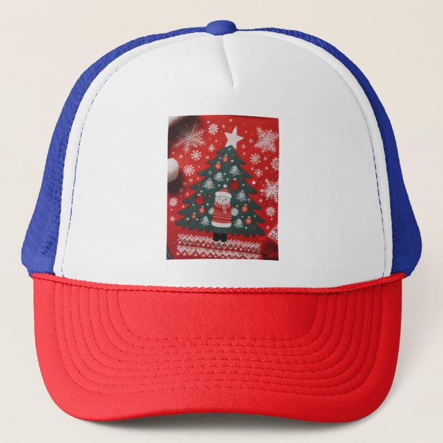 Weihnachtsdesign Truckerkappe (Vorderseite)