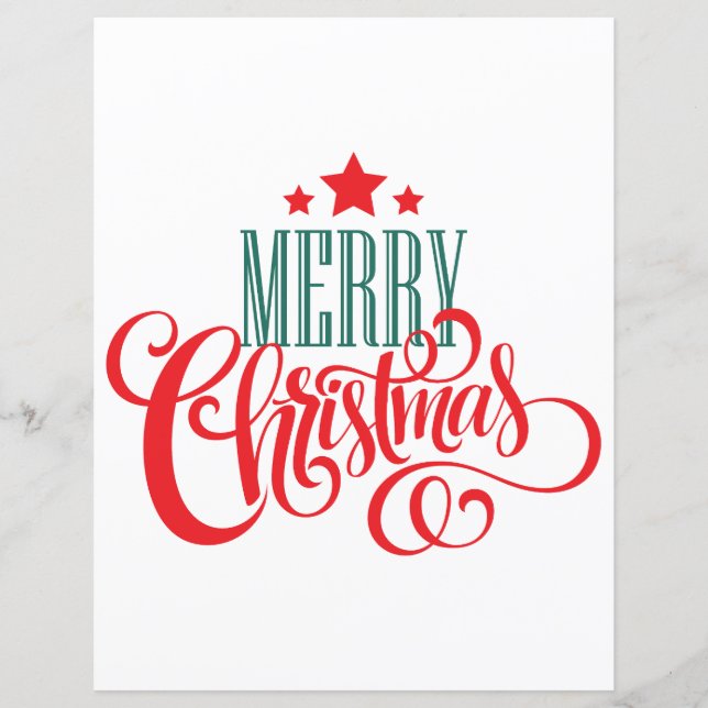 Weihnachtsdesign und Sterne (Vorderseite)