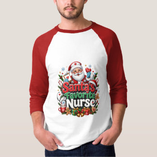 Weihnachtsdesign von Santas Lieblingskrankenschwes T-Shirt