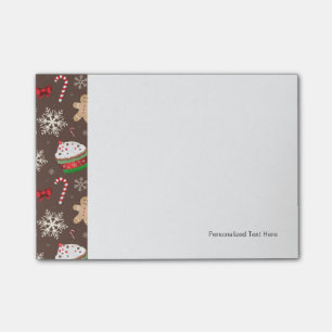 Weihnachtsdessert-Muster Post-it Klebezettel