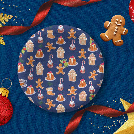 Weihnachtsdesserts Pappteller