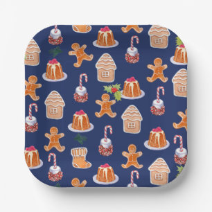 Weihnachtsdesserts Pappteller
