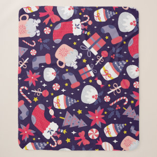 Weihnachtsdesserts, Vintages Sternenmuster. Sherpadecke