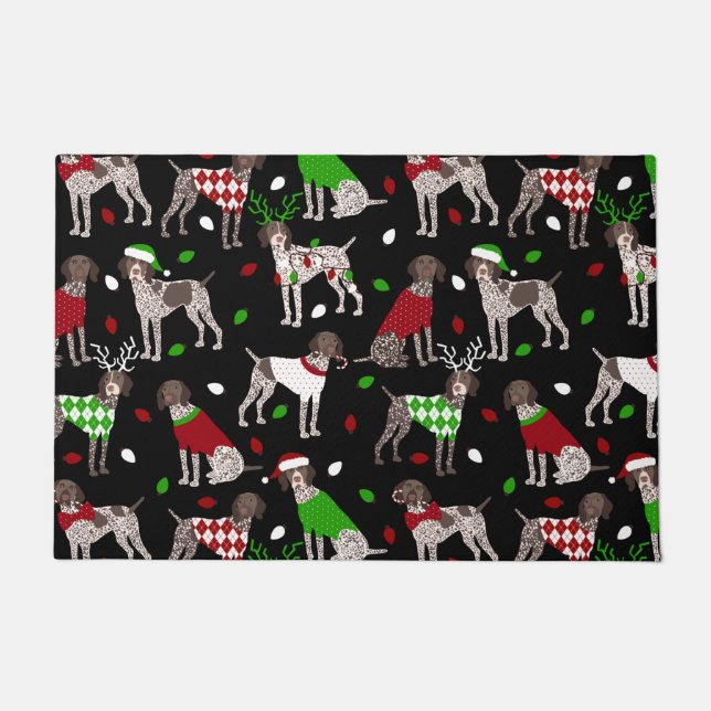 Weihnachtsdeutsch Kurzhaar Pointer Doormat Fußmatte (Vorderseite)