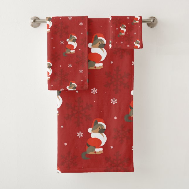 Weihnachtsdeutscher Hirtenmuster Badhandtuch Set (Insitu)