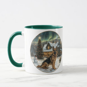 Weihnachtsdeutscher Schäferhund Tasse