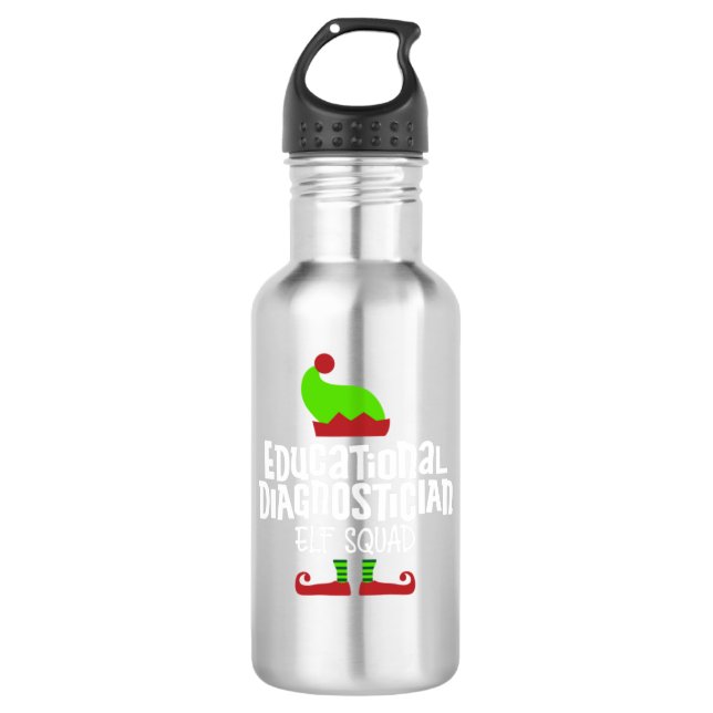 Weihnachtsdiagnostiker Edelstahlflasche (Vorderseite)