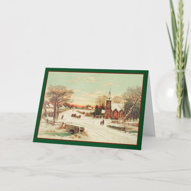 Weihnachtsdienste für Länder - Vintage Karte (Vorderseite)