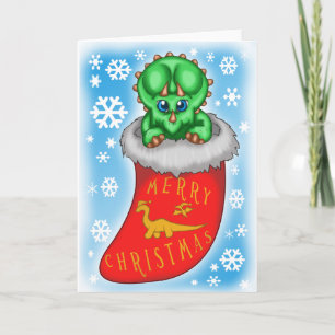 Weihnachtsdinosaurier Feiertagskarte