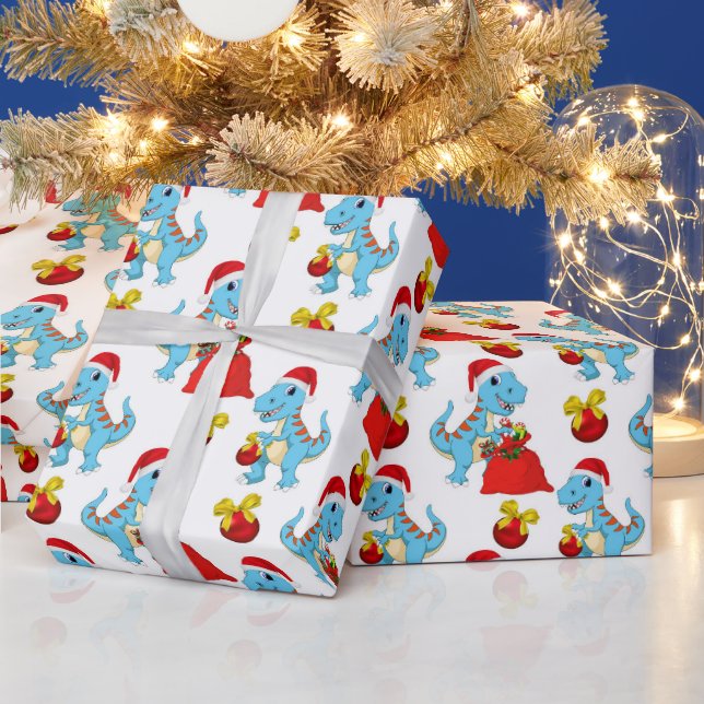 Weihnachtsdinosaurier-gefliester Party-Packung Geschenkpapier (Feiertage)