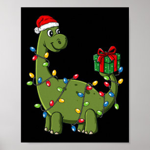 Weihnachtsdinosaurier mit Lights Fun Boys Kinder W Poster