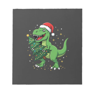 Weihnachtsdinosaurier Santa T Rex Notizblock