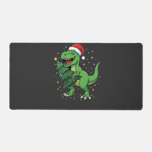 Weihnachtsdinosaurier Santa T Rex Schreibtischunterlage
