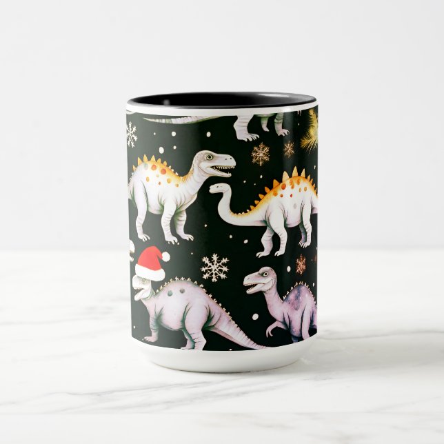 Weihnachtsdinosaurier Tasse (Zentrum)