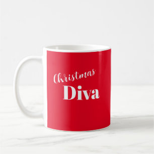 Weihnachtsdiva Opernsängerin Musikerin Musik Thema Kaffeetasse