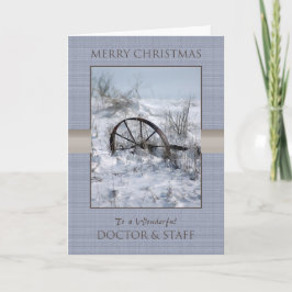 Weihnachtsdoktor und -personal feiertagskarte