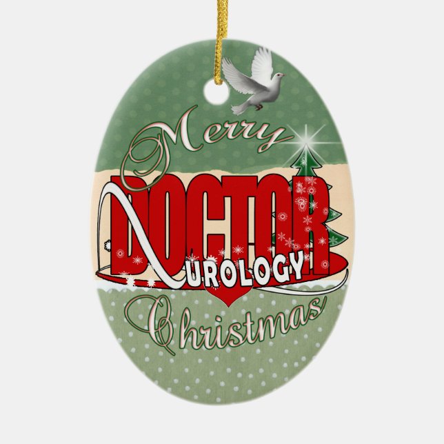 WEIHNACHTSdoktor UROLOGY UROLOGIST Keramik Ornament (Vorne)