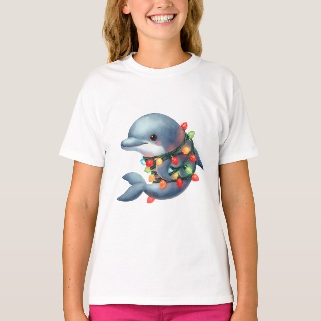 Weihnachtsdolphin T-Shirt (Vorderseite)
