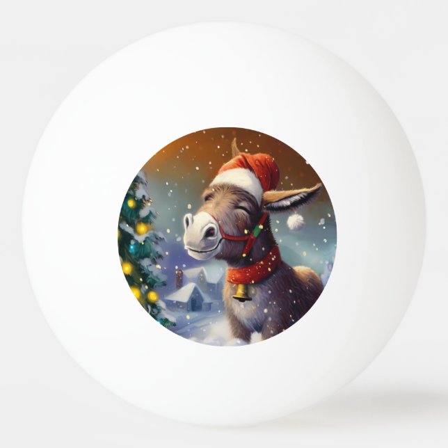 WeihnachtsDonkey (1) Tischtennisball (Vorderseite)