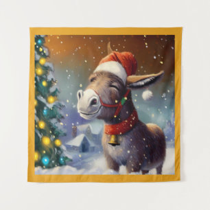 WeihnachtsDonkey 1 Wandteppich
