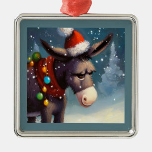 WeihnachtsDonkey 2 Ornament Aus Metall