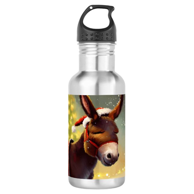 WeihnachtsDonkey 4 Edelstahlflasche (Vorderseite)