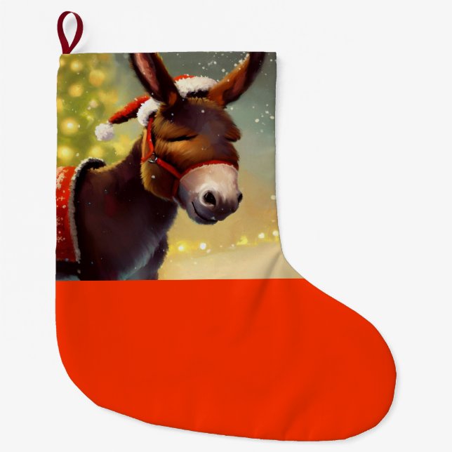 WeihnachtsDonkey 4 Großer Weihnachtsstrumpf (Vorderseite)