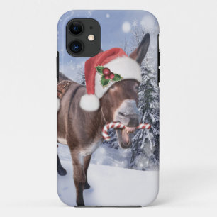 Weihnachtsdonkey mit lustigem rotem Hut Case-Mate iPhone Hülle