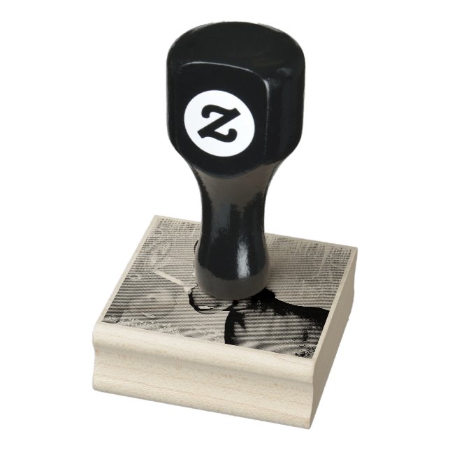 Weihnachtsdonkey mit Weihnachtsmütze Gummistempel (Stempel)