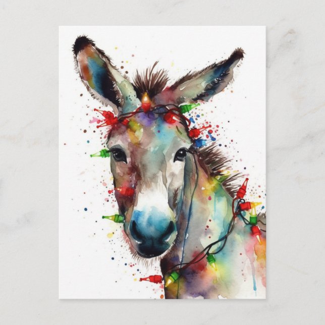 WeihnachtsDonkey Postkarte (Vorderseite)