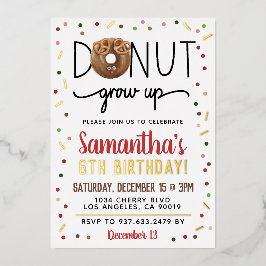 WeihnachtsDonut wächst auf Birthday Foil Einladung