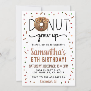 WeihnachtsDonut wird zum Geburtstag eingeladen Einladung
