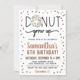 WeihnachtsDonut wird zum Geburtstag eingeladen Einladung