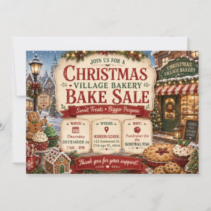 Weihnachtsdorf Cozy Holiday Bäckerei Backverkauf Einladung