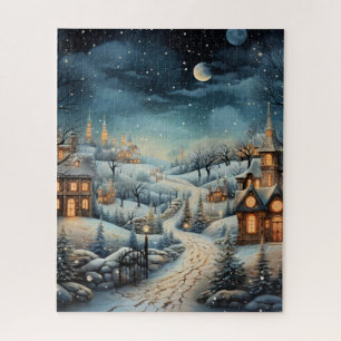 Weihnachtsdorf dekorative Illustration
