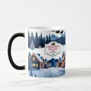 Weihnachtsdorf-Farbenwechselnde Tasse – Gemütliche