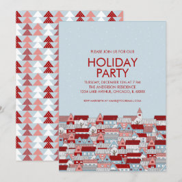 Weihnachtsdorf Feiertag Einladung