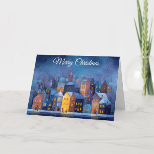 Weihnachtsdorf Feiertagskarte